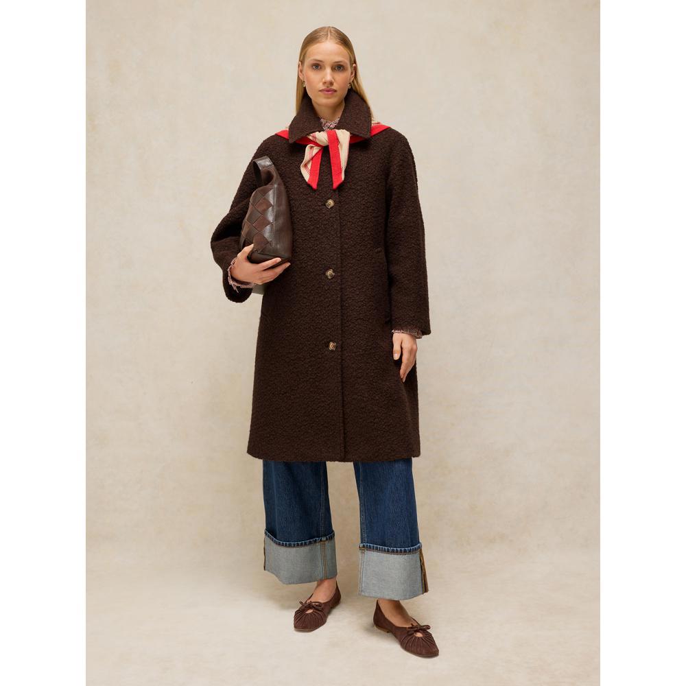 White Stuff Kelsey Boucle Wool Blend Coat